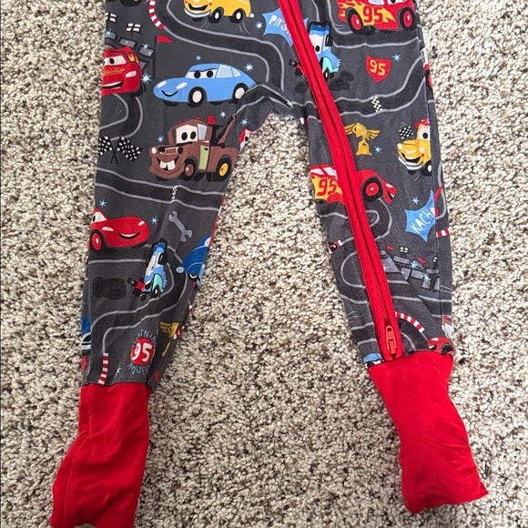 Little Sleepies Cars Print Kids Footie Pajama - Picture 4 of 5